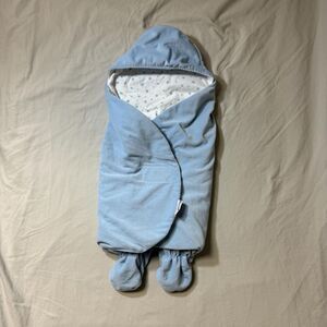 GoldBug Baby Blue Swaddle Blanket Newborn Wrap Split Leg Sleep Sack Bundle